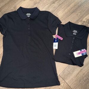 Izod Stretch Black Polo Shirt